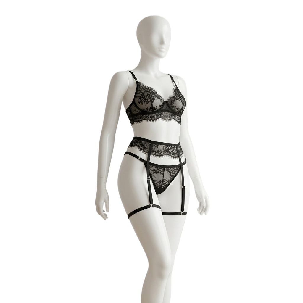 Lingerie Underwear Set Eyelash - Lace Bralette Set review and price