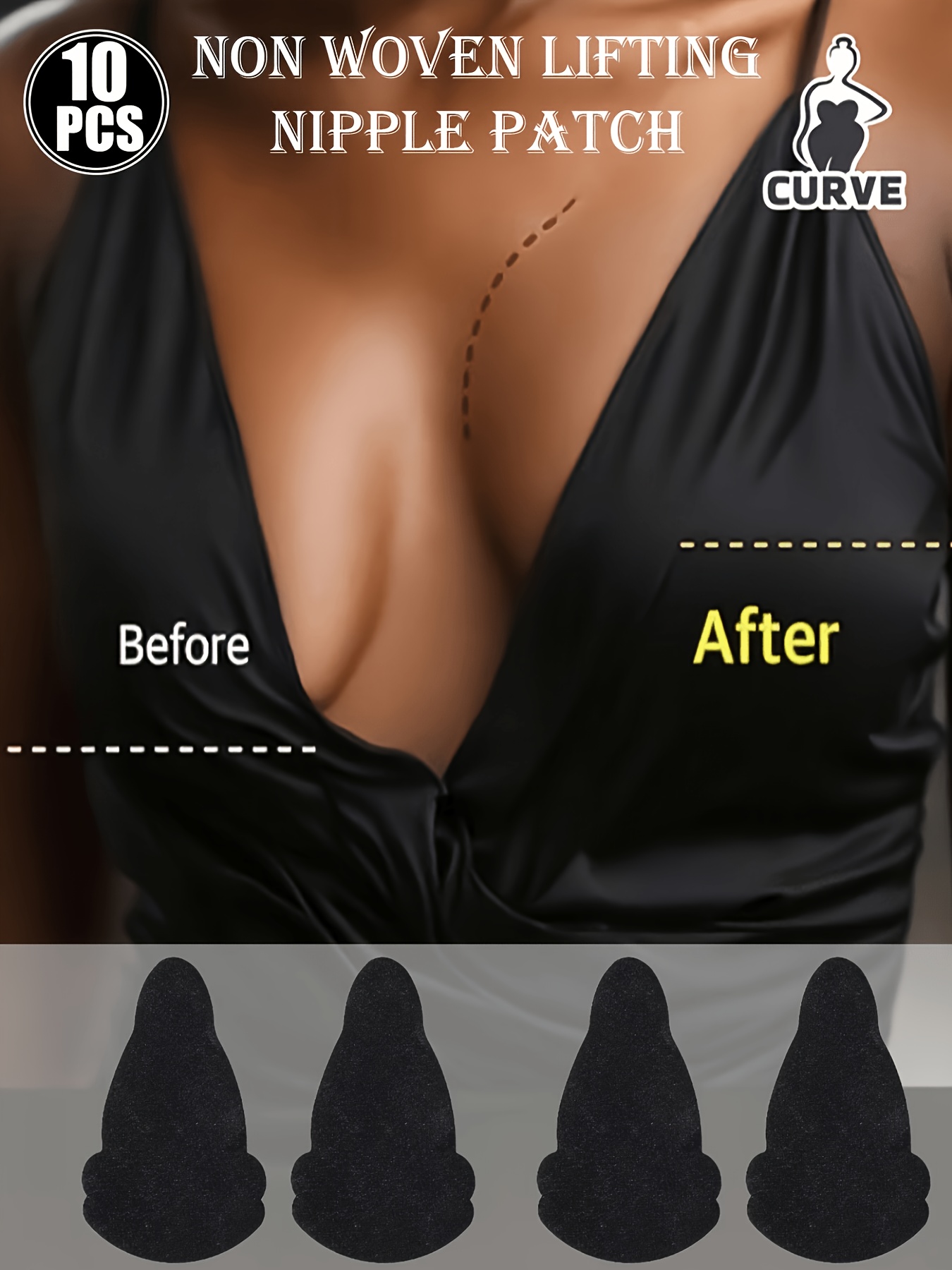 10-Pack Invisible Breast Petal - Strapless Bra Adhesive review and price